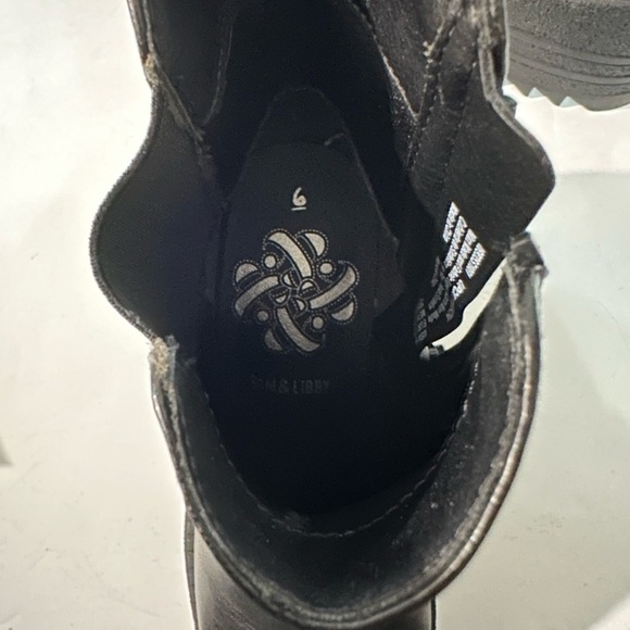 👢 Sam & Libby Women's Camila Block Heel Boot - Black Leather, Size 6 🌟 - Picture 8 of 11